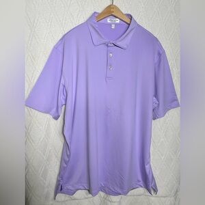 Peter Millar Men's Summer Comfort Golf Polo Shirt Size XL Lavender Purple